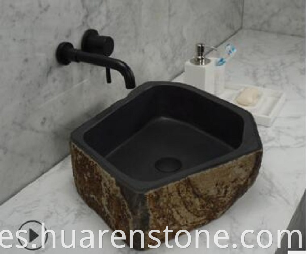 rustic stone sink